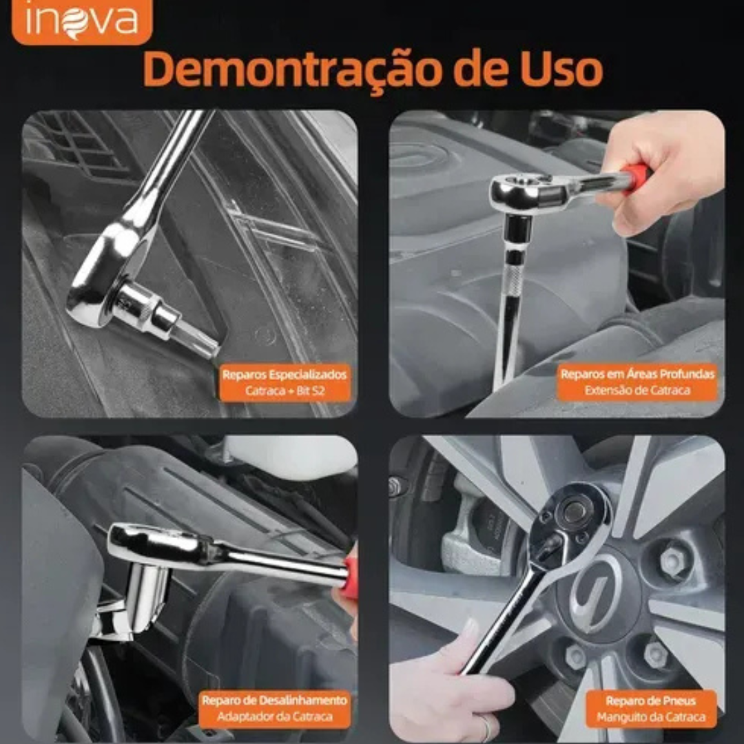 KIT FERRAMENTAS PARA MECANICO 176 PÇS