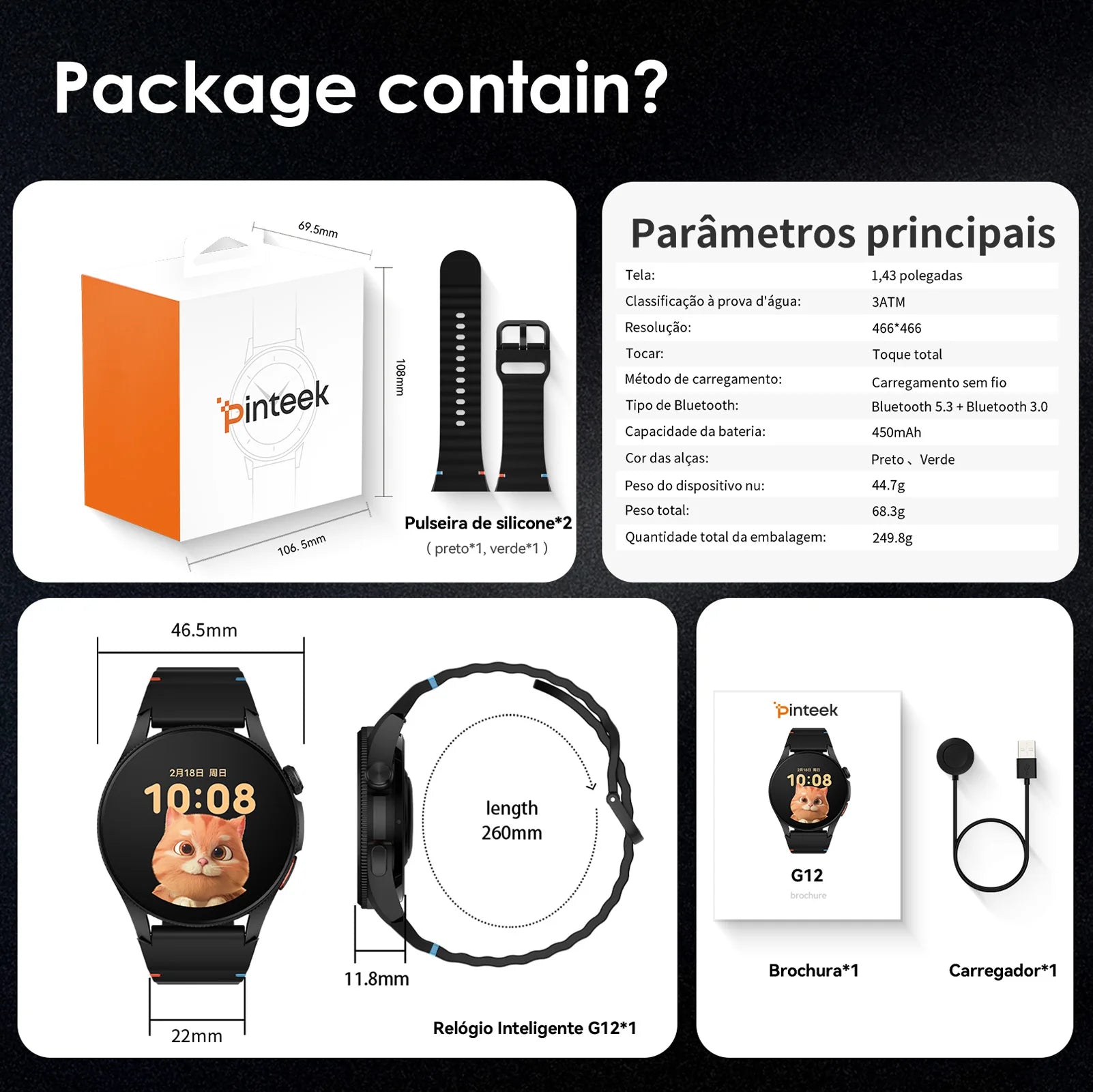 SmartWatch Men GPS Tracking NFC
