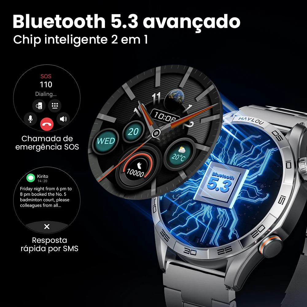 Smartwatch Solar 5 Voice Calling 1.58'' AMOLED