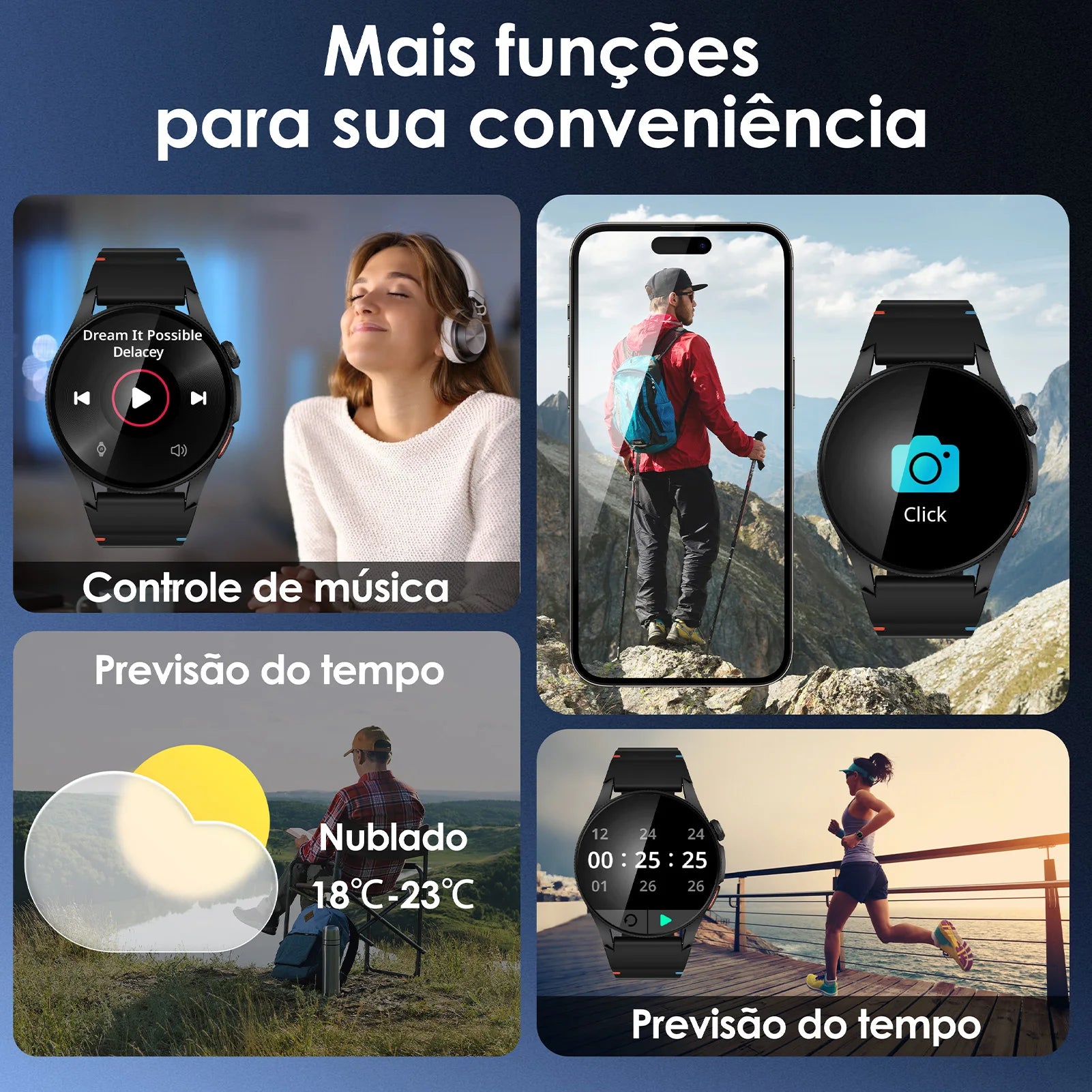 SmartWatch Men GPS Tracking NFC