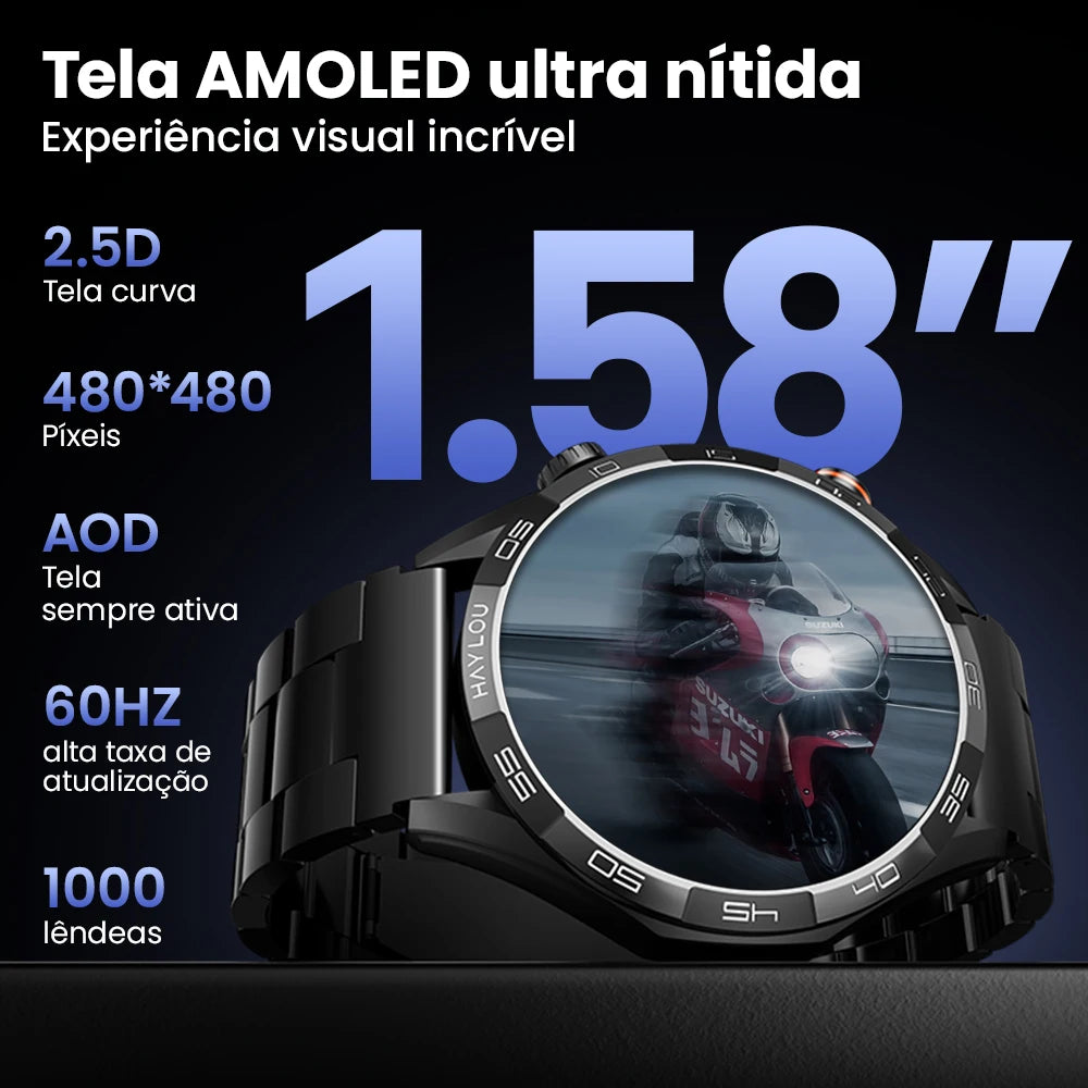 Smartwatch Solar 5 Voice Calling 1.58'' AMOLED