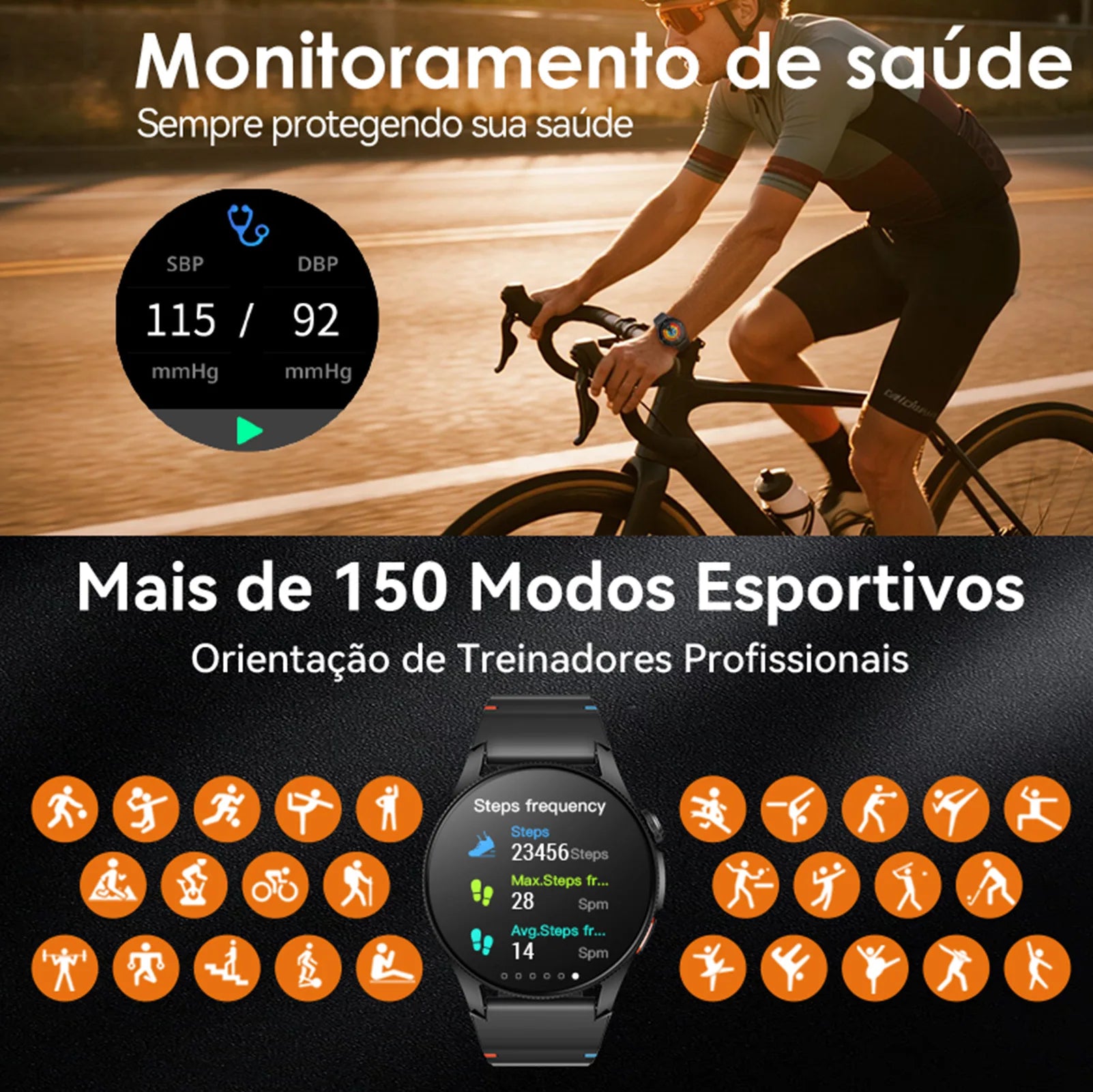 SmartWatch Men GPS Tracking NFC