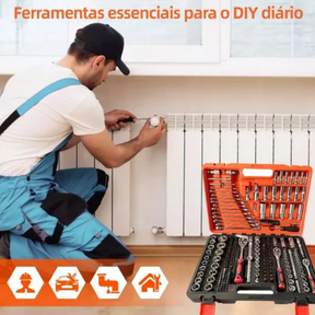 KIT FERRAMENTAS PARA MECANICO 176 PÇS