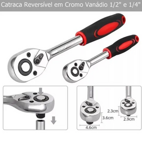 KIT FERRAMENTAS PARA MECANICO 176 PÇS