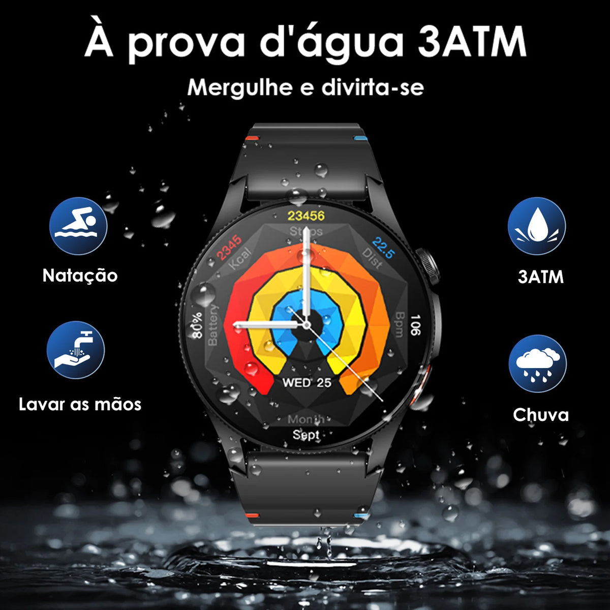 SmartWatch Men GPS Tracking NFC